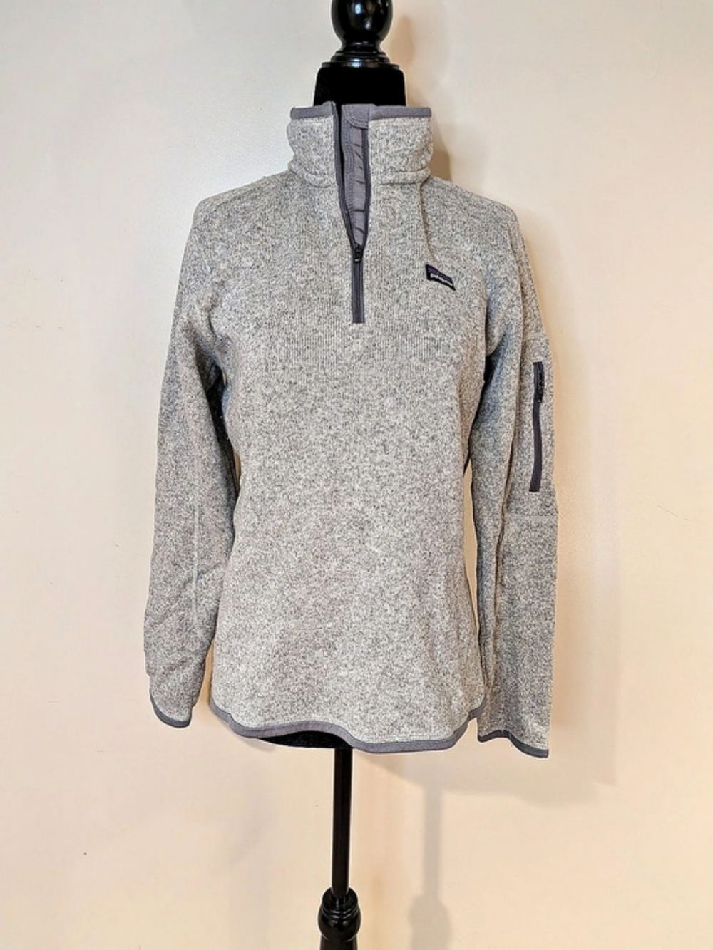 Patagonia Better Sweater 1/4-Zip Fleece Pullover Light Heather Grey Size M